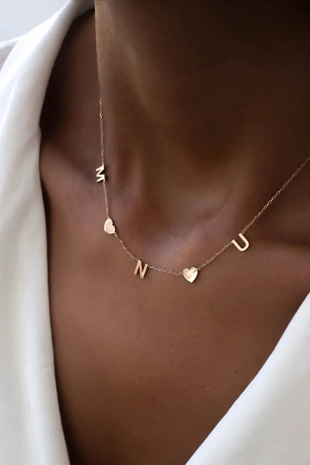 Custom Initial Letter Necklace Dainty Chocker For Women Stainless Steel Chain Multiple Letters Pendant Handmade Jewelry EleganceJewellery