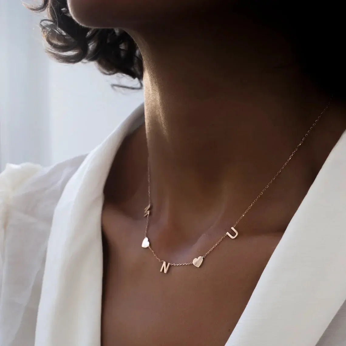 Custom Initial Letter Necklace Dainty Chocker For Women Stainless Steel Chain Multiple Letters Pendant Handmade Jewelry EleganceJewellery