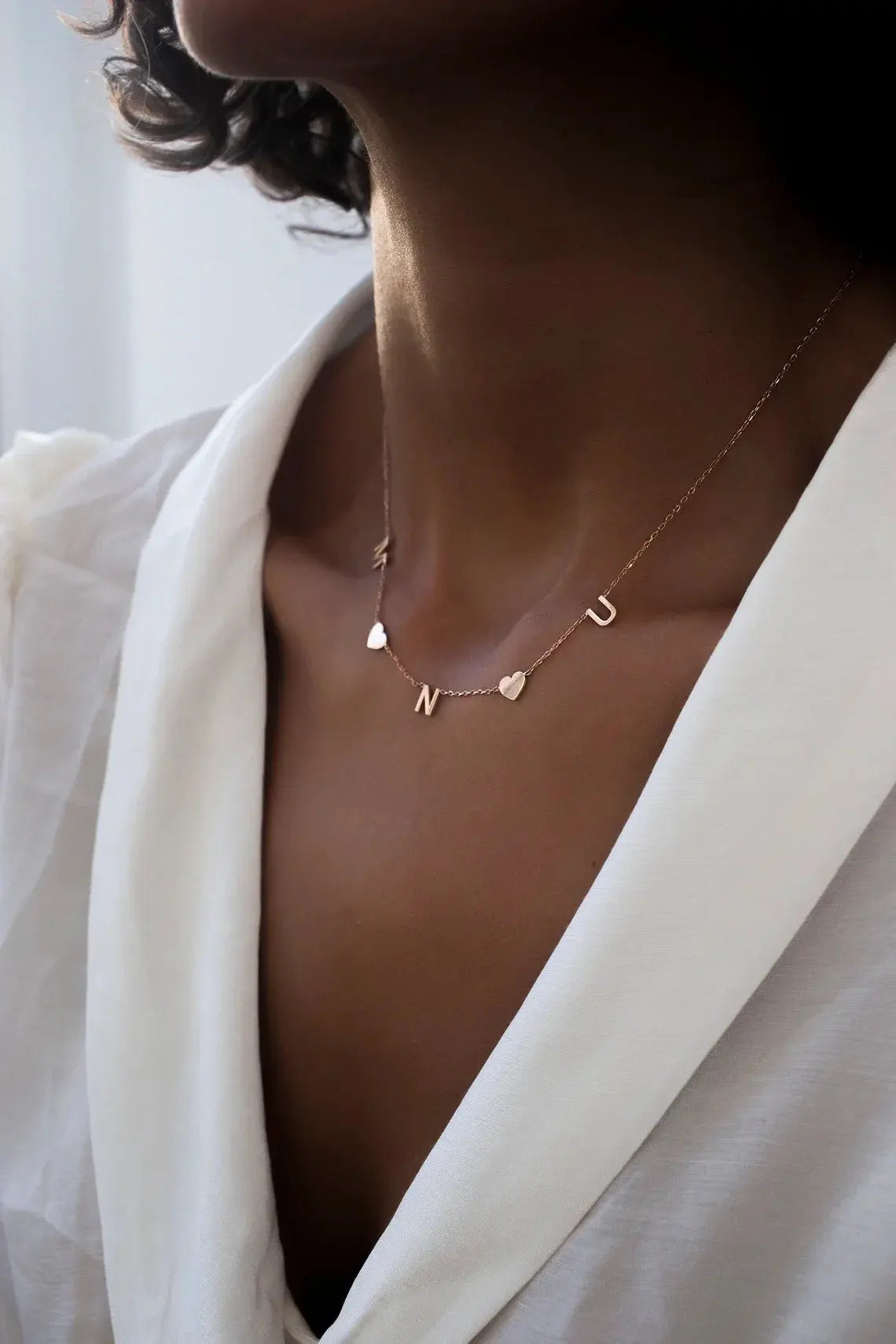 Custom Initial Letter Necklace Dainty Chocker For Women Stainless Steel Chain Multiple Letters Pendant Handmade Jewelry EleganceJewellery