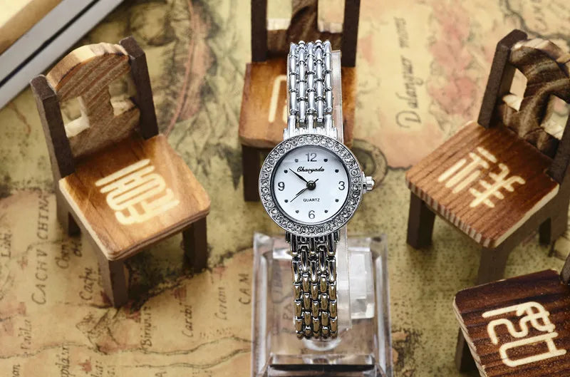Fashion Women's Watches Luxury Rhinestone Silver Watch Women Watches Bracelet Ladies Watch Clock reloj mujer zegarek damski