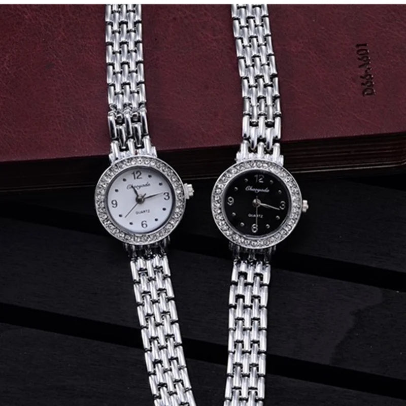 Fashion Women's Watches Luxury Rhinestone Silver Watch Women Watches Bracelet Ladies Watch Clock reloj mujer zegarek damski