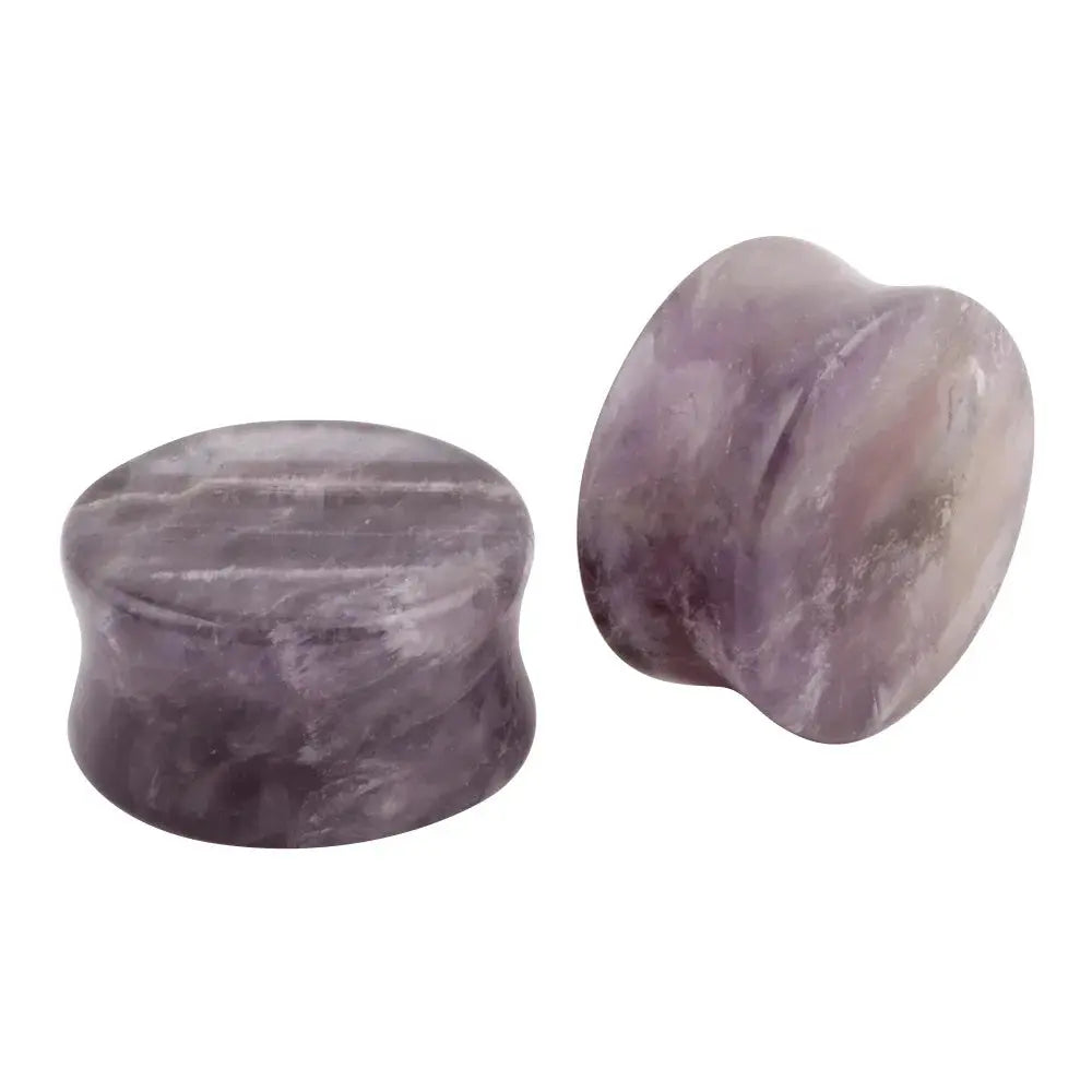 Ear Expander Ear Piercing 1 Pair of Opalite Stone Ear Plugs Tunnels Gauges Expander Body Piercing Jewelry EleganceJewellery