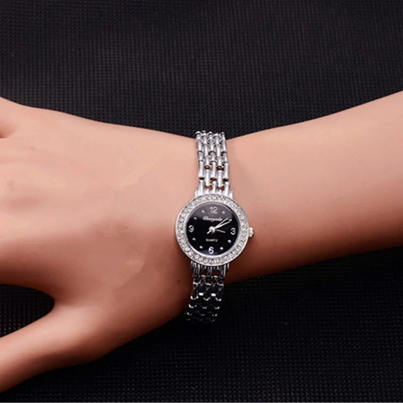 Fashion Women's Watches Luxury Rhinestone Silver Watch Women Watches Bracelet Ladies Watch Clock reloj mujer zegarek damski