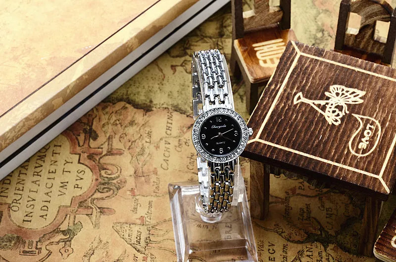Fashion Women's Watches Luxury Rhinestone Silver Watch Women Watches Bracelet Ladies Watch Clock reloj mujer zegarek damski