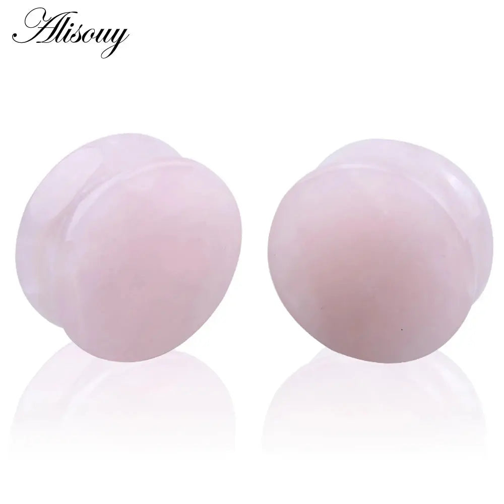 Ear Expander Ear Piercing 1 Pair of Opalite Stone Ear Plugs Tunnels Gauges Expander Body Piercing Jewelry EleganceJewellery