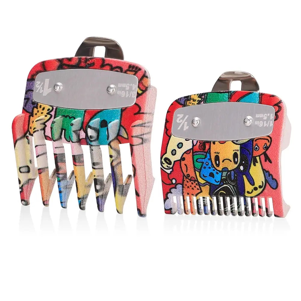 Graffiti Hair Clipper Set Limit Combs Hair Clipper Limit Comb Guide Limit Comb Trimmer Guards Attachment Haircut Accessory Tool theelegancejewellery