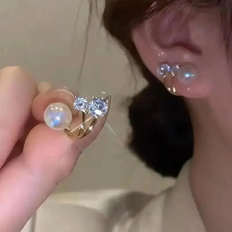 Korean Fashion Seven Star Zircon Earrings For Women Jewelry 2026 Trending New Luxury Women's Crystal Stars Stud Earrings Gifts theelegancejewellery