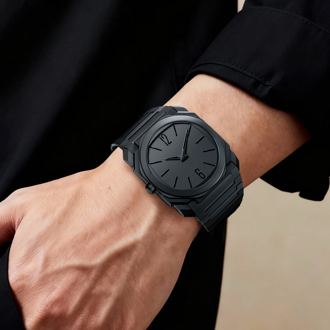 Men's Business Quartz Watch Ultra-Thin Large Dial Plastic Waterproof Watch Men's Simple High-Quality Watch Gift
