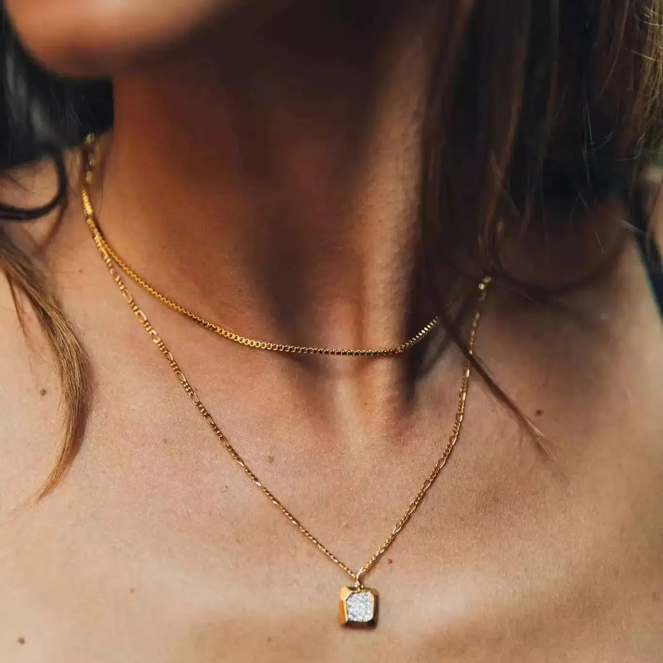 Stainless Steel Box Chain Necklace theelegancejewellery