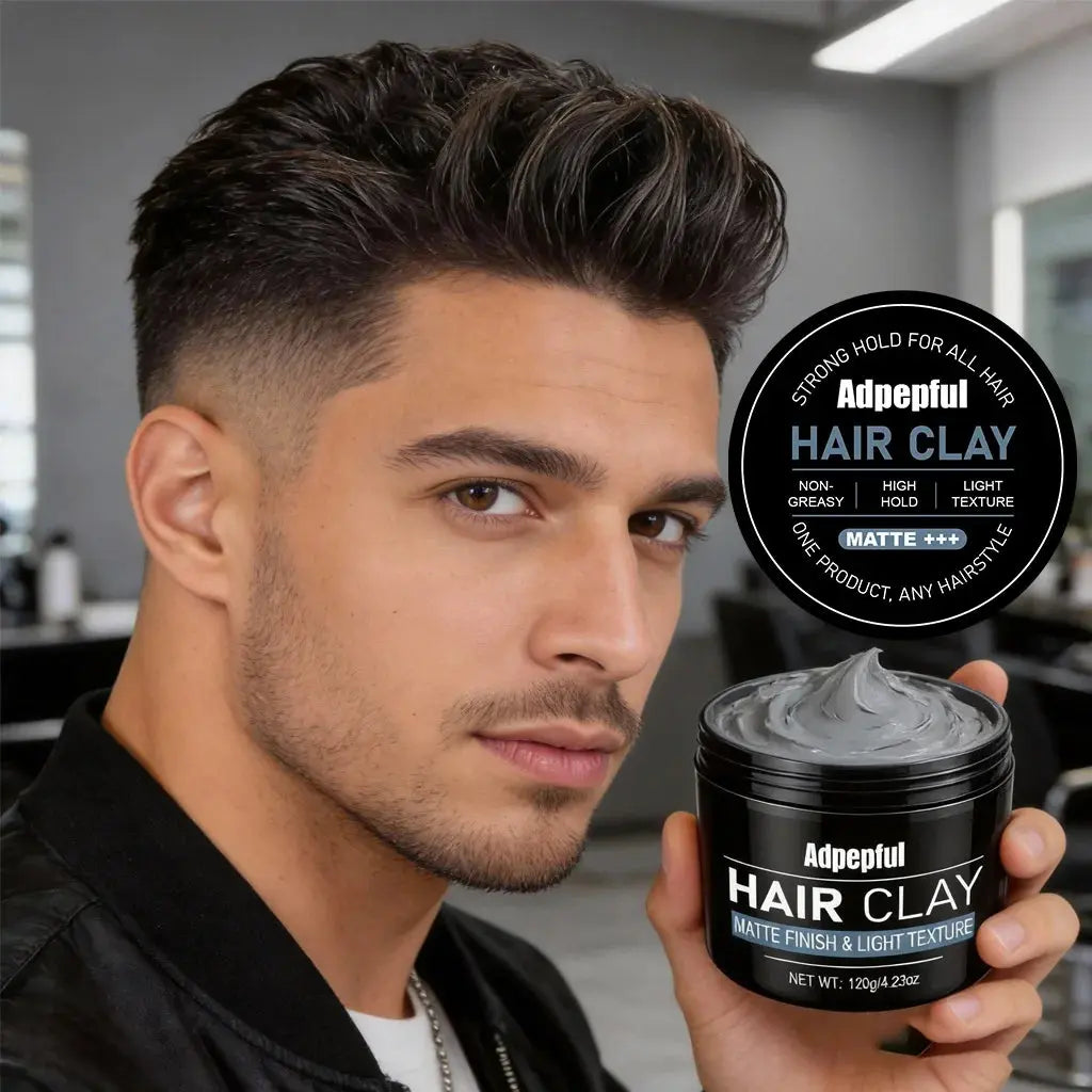 Adglamful Matte Styling Clay 120g Strong Hold Texturizing Non Greasy Low Shine Hair Mud for Modern Men Look theelegancejewellery