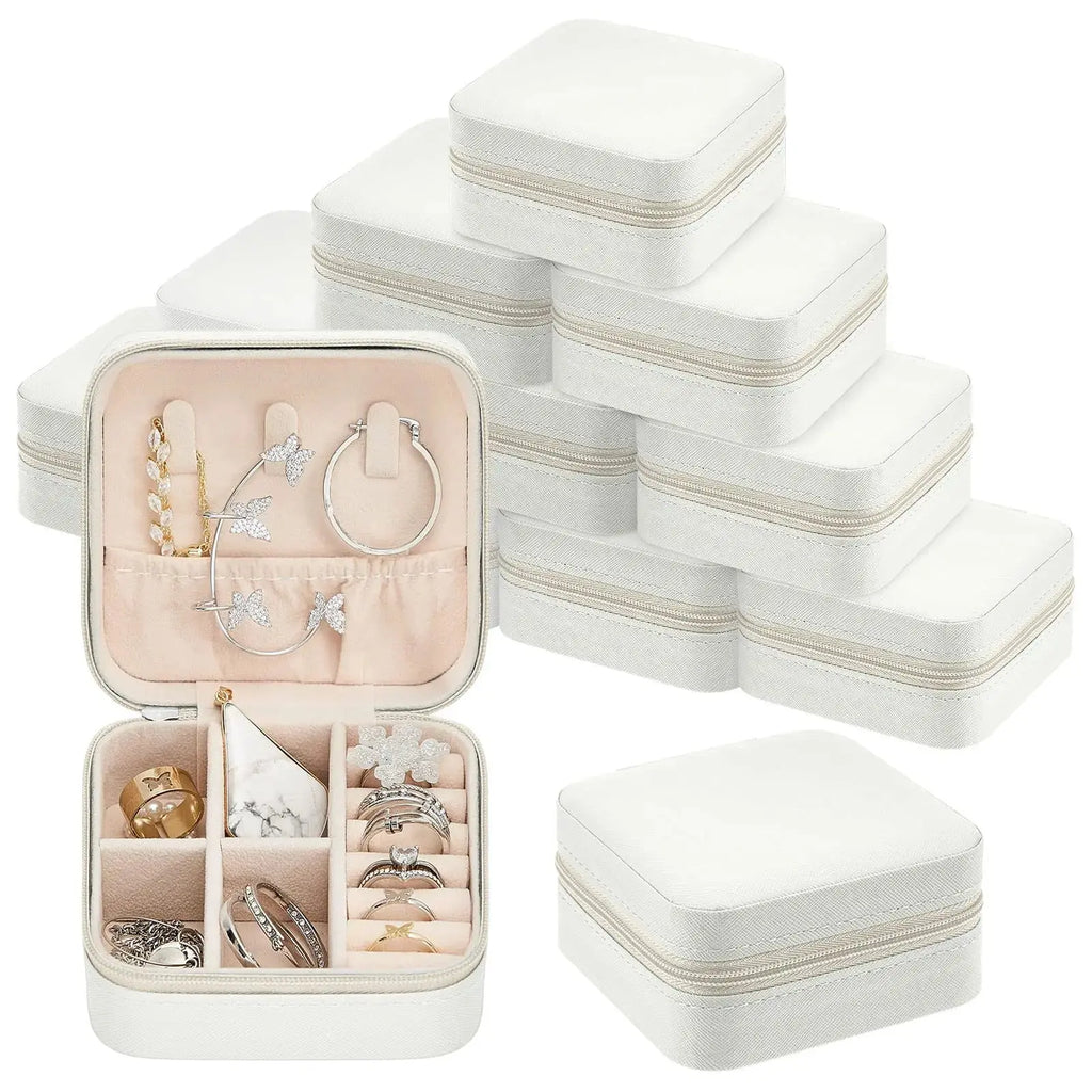 6-50pcs Travel Jewelry Case Bridesmaid Gifts Portable Jewellry Organizer Box for Wedding Guests Birthday Party Favor Storage Box EleganceJewellery