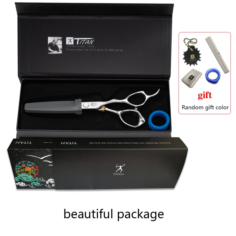 TITAN  Professional barber tools hair scissor Cutting thinning hairdressing shear 5.0/5.5/6.0/6.5inch Japan 440C steel