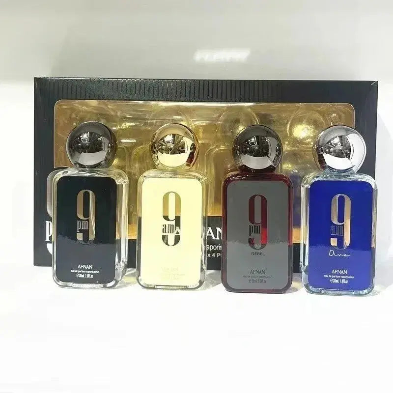 AFNAN 4PCS Perfume Set 30ml Unisex Eau De Parfum Long Lasting Fresh Sweet Woody Aromatic Fragrance Collection Luxury Mini Gift theelegancejewellery
