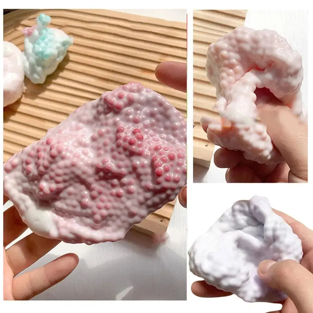 Squishy Ball Ice Skin Stress Relief Toy Super Soft Sticky Handmade Slow Rising Sensory Fidget Toy for Kids Adult Anxiety Relief theelegancejewellery