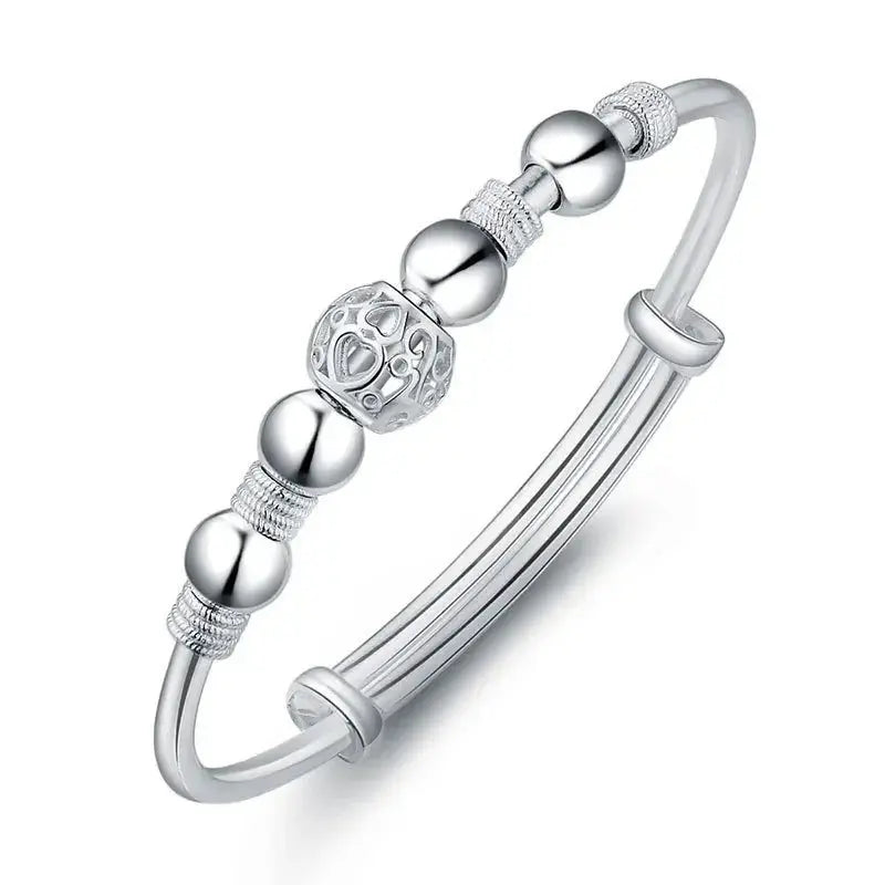 SAIYE New Korean Fashion 925 Sterling Silver Lucky Beads Bangles For Women Bracelets Luxury Designer Party Wedding Jewelry Gifts EleganceJewellery