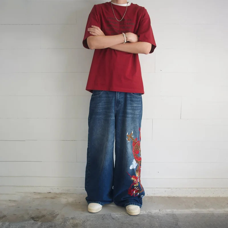 Dragon Graffiti Baggy Jeans