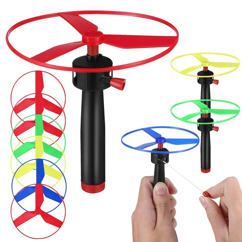 Pull String Flying Disc Set