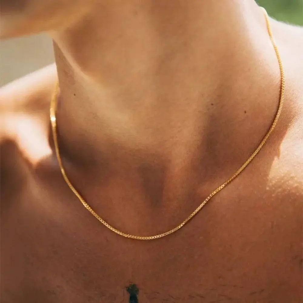 Stainless Steel Box Chain Necklace theelegancejewellery