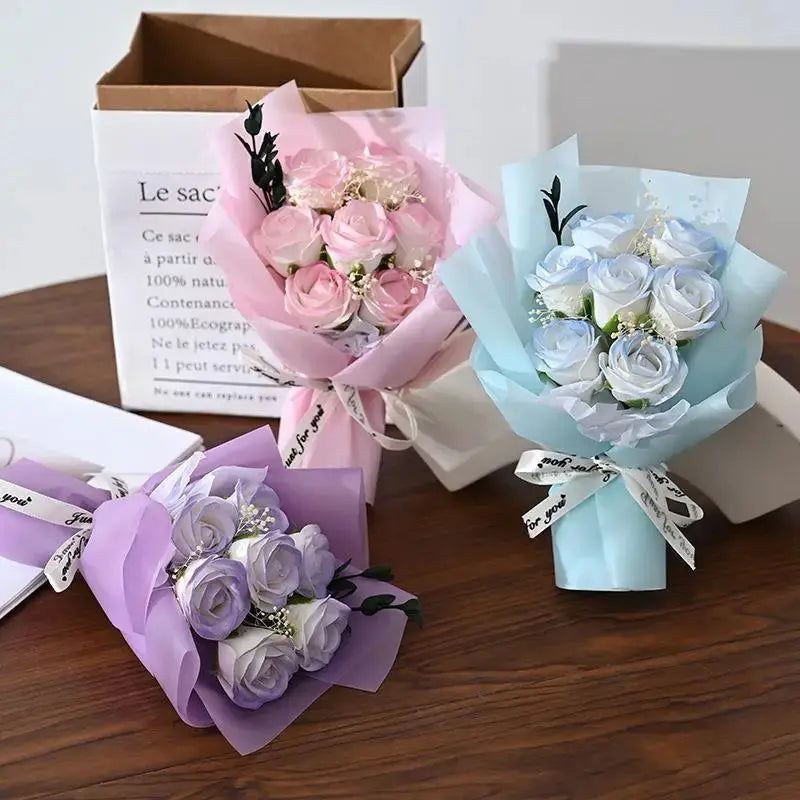 Artificial Rose Flower Bouquet theelegancejewellery