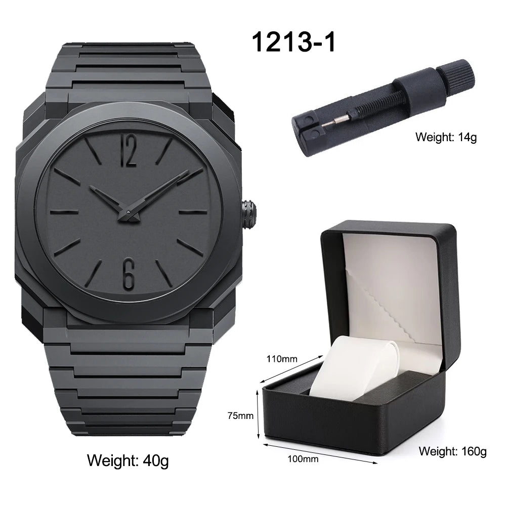 Men's Business Quartz Watch Ultra-Thin Large Dial Plastic Waterproof Watch Men's Simple High-Quality Watch Gift