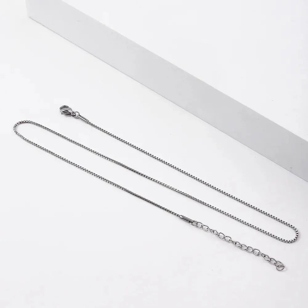 Stainless Steel Box Chain Necklace theelegancejewellery