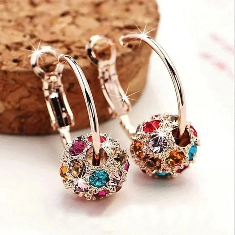 Fashion Trend Earrings Zircon Pendant Earrings Shiny Earrings for Women's Wedding Betrothal Bride Jewelry Birthday Gift theelegancejewellery