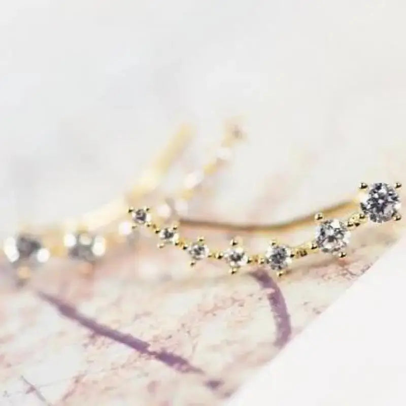 Korean Fashion Seven Star Zircon Earrings For Women Jewelry 2026 Trending New Luxury Women's Crystal Stars Stud Earrings Gifts theelegancejewellery