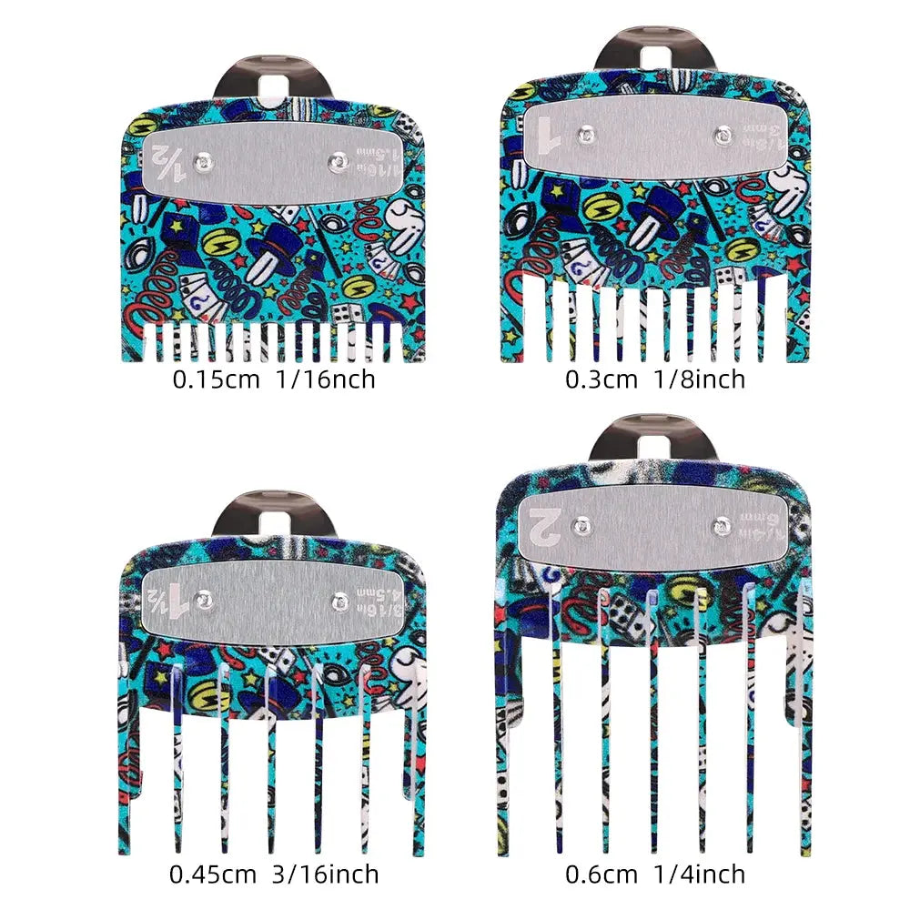 Graffiti Hair Clipper Set Limit Combs Hair Clipper Limit Comb Guide Limit Comb Trimmer Guards Attachment Haircut Accessory Tool theelegancejewellery