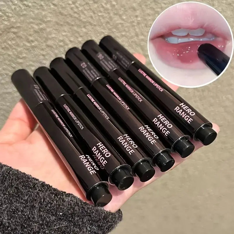 Herorange Mirror Lipstick, Super Pigmented, Non-Sticky, Non-Smudging, Easy to Apply, Long-Lasting, Not Easy to Fade, Moisturizing and Hydrating, Glossy Lipstick, Christmas Gift theelegancejewellery