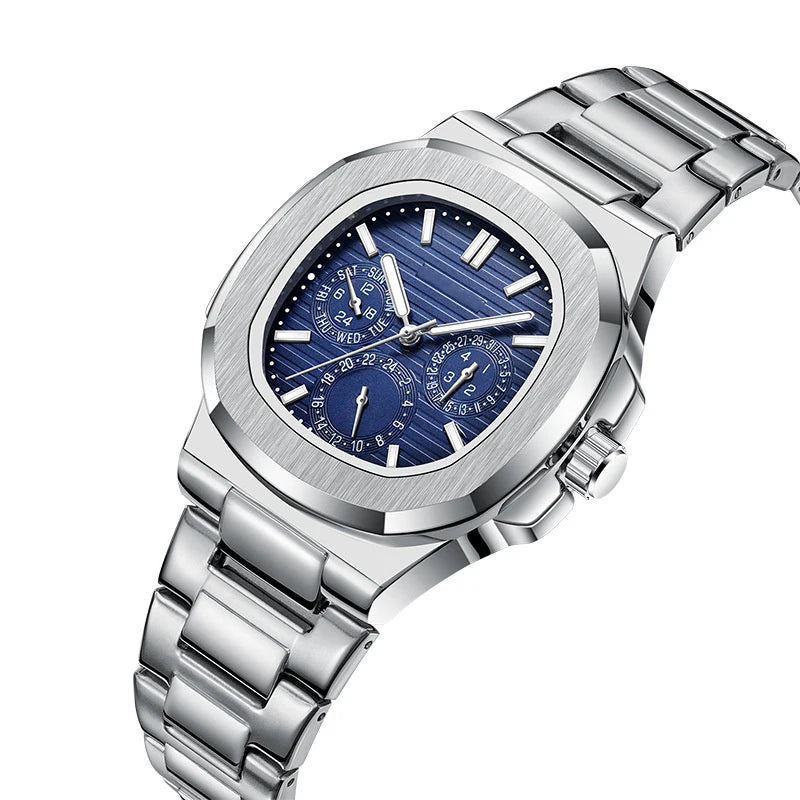 Quartz Wrist Watch Men's Waterproof Watch Stainless Steel Strap Quartz Analog Classic Business Wristwatch Mens Casual Gift Watch