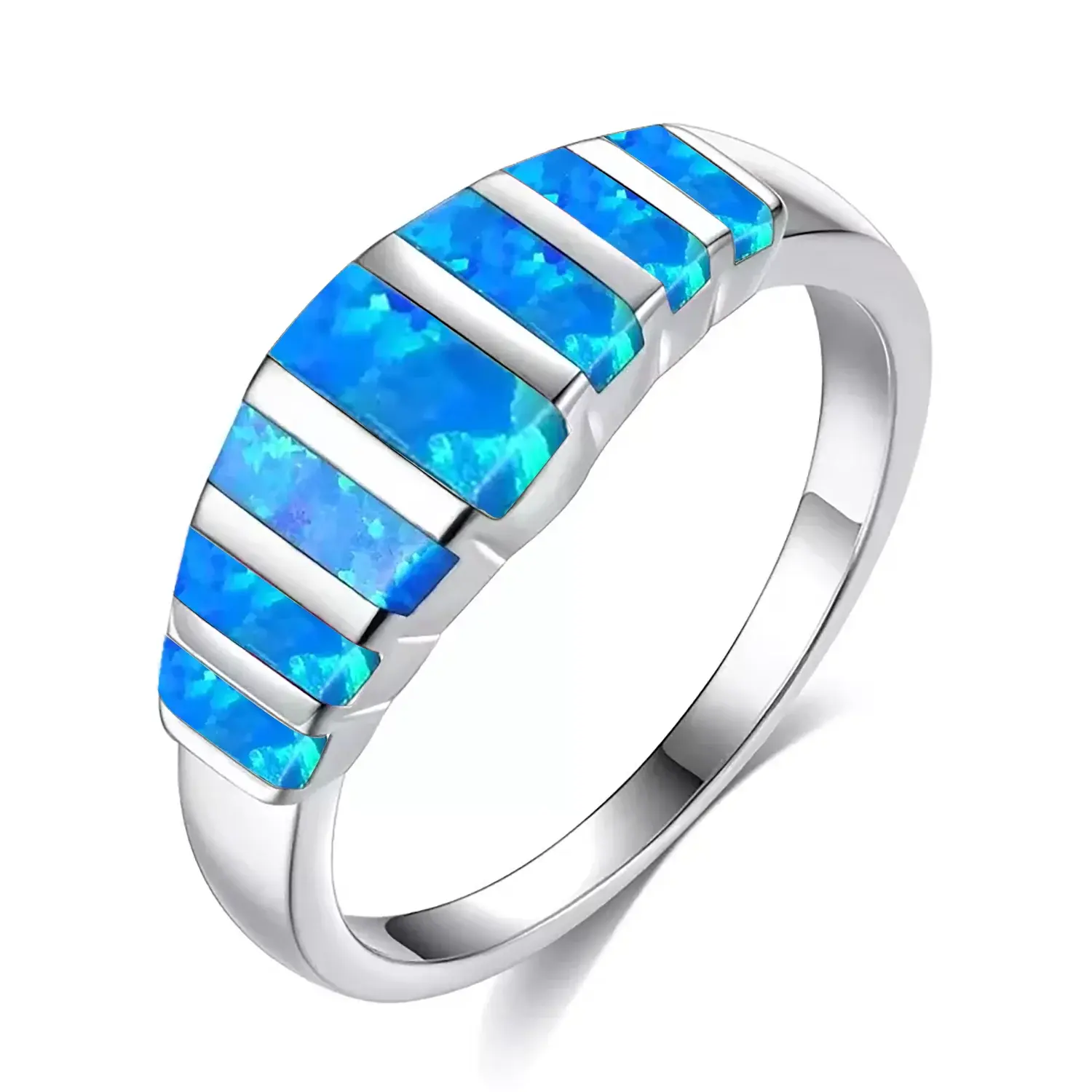 Colorful Fire Opal Fashion Jewelry Opal Cock Rings for Women Fashion Jewelry Luxury Evening Party Jewelry Christmas Gift for Her theelegancejewellery