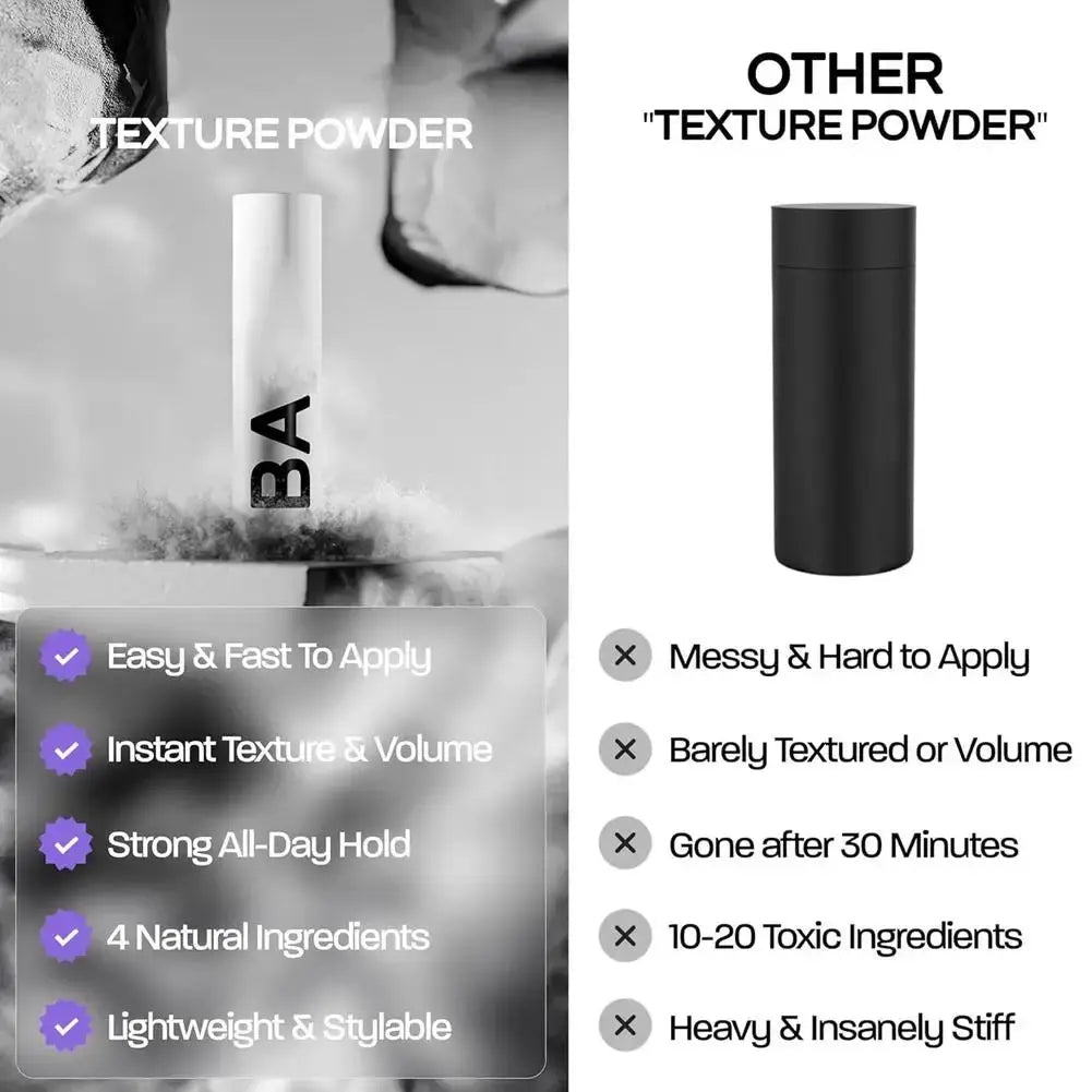 Long-Lasting Sea Salt Hair Spray for Men Women, Adds Instant Texture Volume Fluffy Wave Styling Powder for Perfect Look