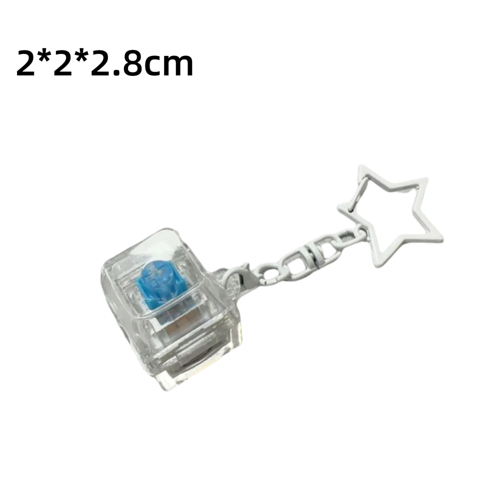 Keyboard Finger Toy Mini Keyboard Clicker Keychain Mechanical Key Toy for for Adult Pass The Time  Gifts Birthday Party Favors