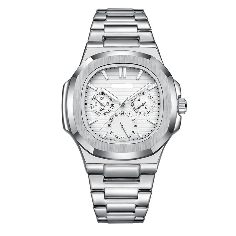 Quartz Wrist Watch Men's Waterproof Watch Stainless Steel Strap Quartz Analog Classic Business Wristwatch Mens Casual Gift Watch