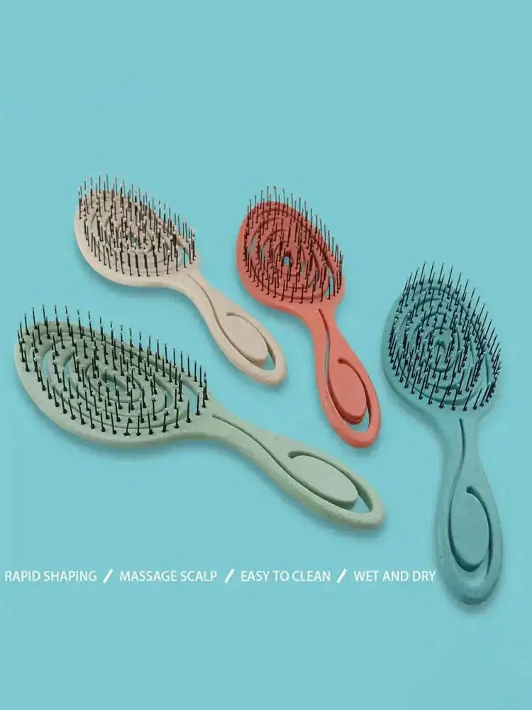 Hair Massage Comb Bristle Nylon Hairbrush Curly Detangle Hair Brush for Salon Hairdressing Tools theelegancejewellery
