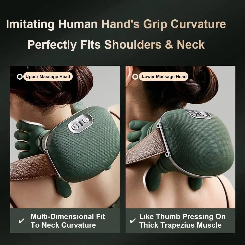 Neck Shoulder Massager Finger Pressure Shiatsu Neck Back and Shoulder Massager Electric Kneading Neck Deep Massage Muscle Relax theelegancejewellery