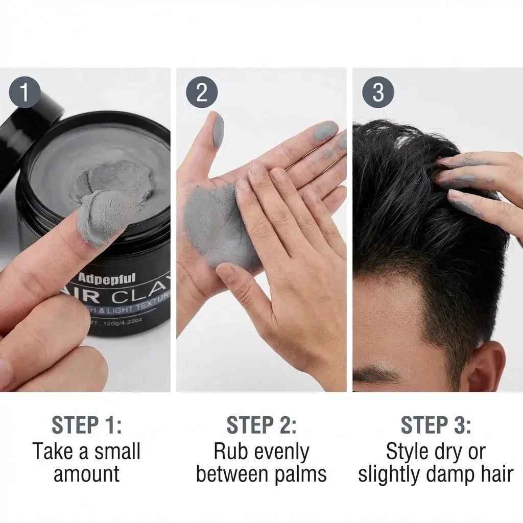 Adglamful Matte Styling Clay 120g Strong Hold Texturizing Non Greasy Low Shine Hair Mud for Modern Men Look theelegancejewellery
