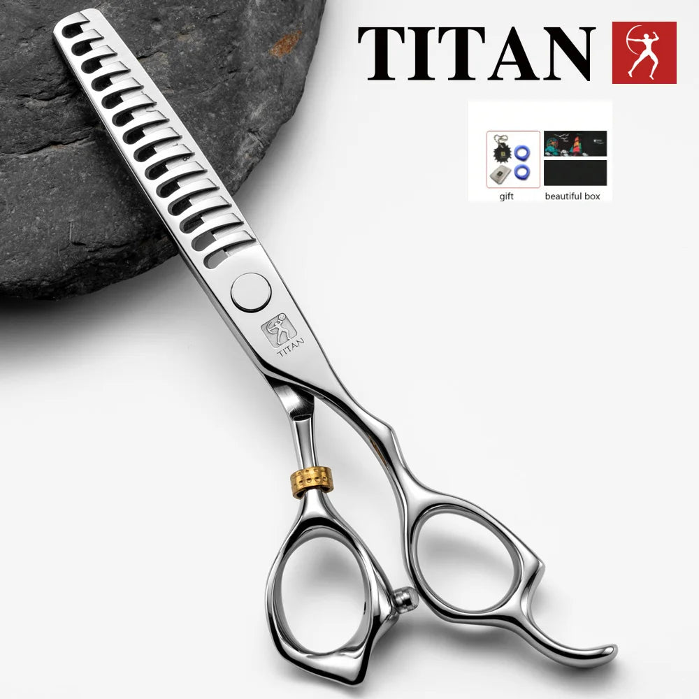 TITAN  Professional barber tools hair scissor Cutting thinning hairdressing shear 5.0/5.5/6.0/6.5inch Japan 440C steel