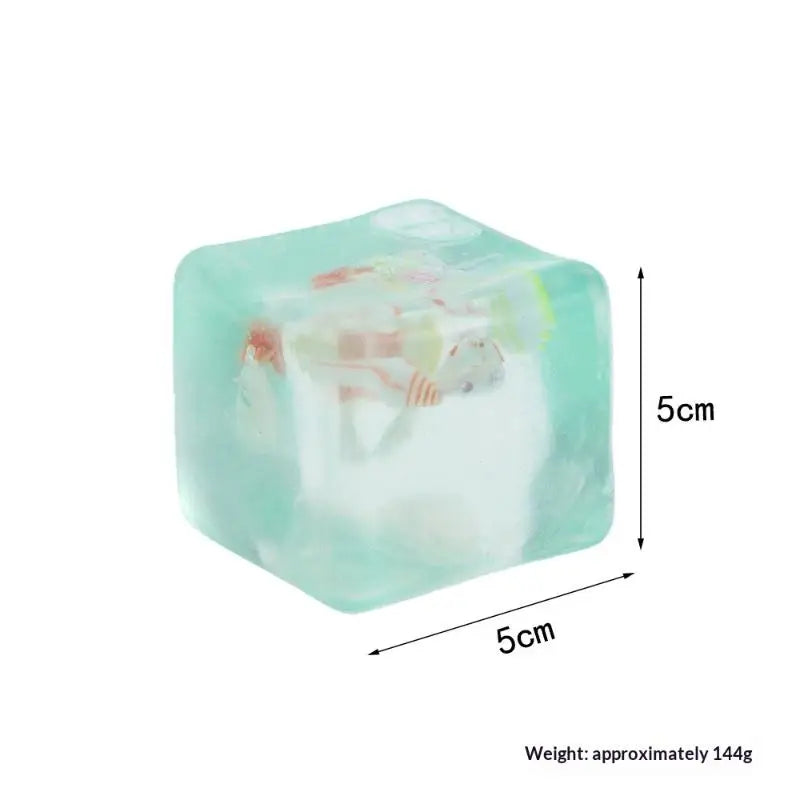 1Pcs Slow Rise Squishy Toys Taba Stress Balls Cube Ocean Sensory Fidget Toy For Kids And Adults Squeeze Relax Gift