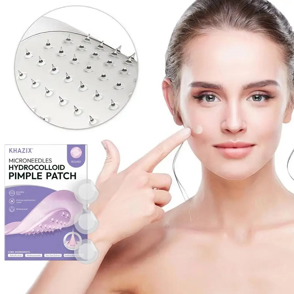 24pcs Micro Needle Pimple Patch Hydrocolloid Micropoint Pimple Patch For Acne Pimples Overnight, Invisible Acne Cover Patches