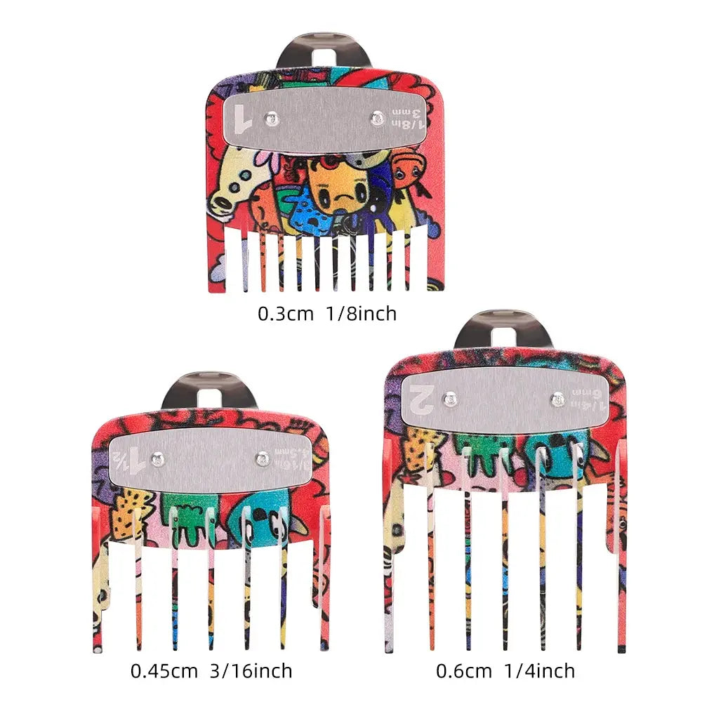 Graffiti Hair Clipper Set Limit Combs Hair Clipper Limit Comb Guide Limit Comb Trimmer Guards Attachment Haircut Accessory Tool theelegancejewellery