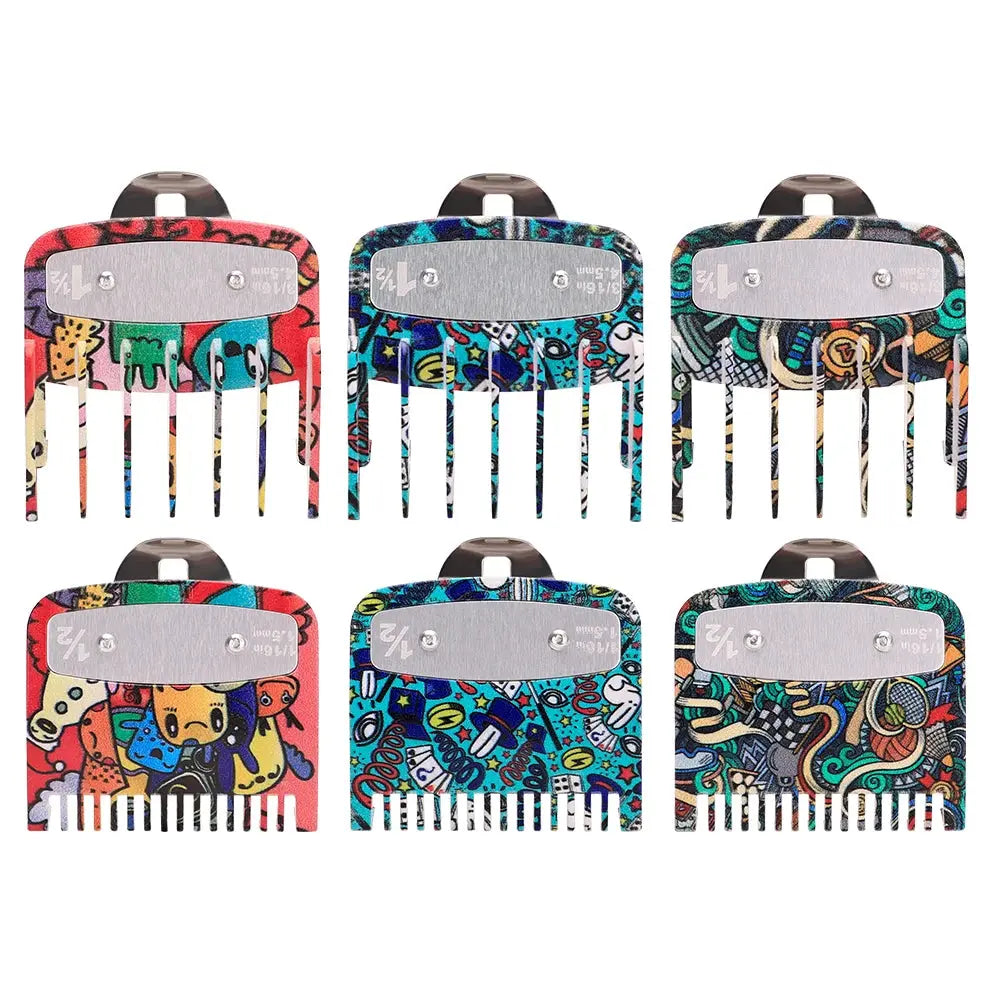 Graffiti Hair Clipper Set Limit Combs Hair Clipper Limit Comb Guide Limit Comb Trimmer Guards Attachment Haircut Accessory Tool theelegancejewellery