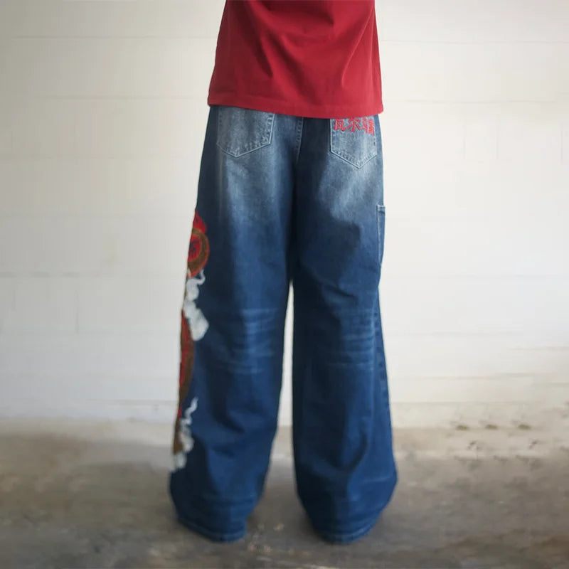 Dragon Graffiti Baggy Jeans