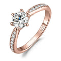 Classic 1-carat Moissanite Ring with Certificate Laboratory Diamond Rings Women Wedding Jewelry 18K Gold Plated S925 Silver theelegancejewellery