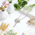 Latest Fashion Jewelry Crystal Necklace For Girl Popular 925 Sterling Silver Necklace For Women Wedding Anniversary Party theelegancejewellery