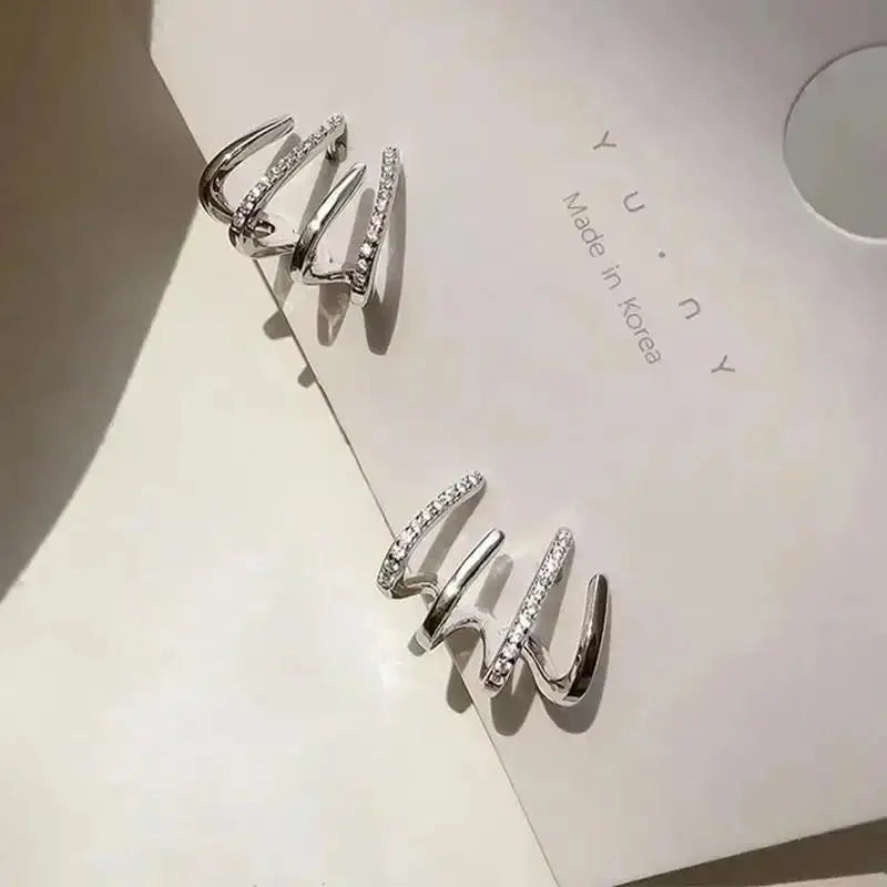 Korean Fashion Seven Star Zircon Earrings For Women Jewelry 2026 Trending New Luxury Women's Crystal Stars Stud Earrings Gifts theelegancejewellery