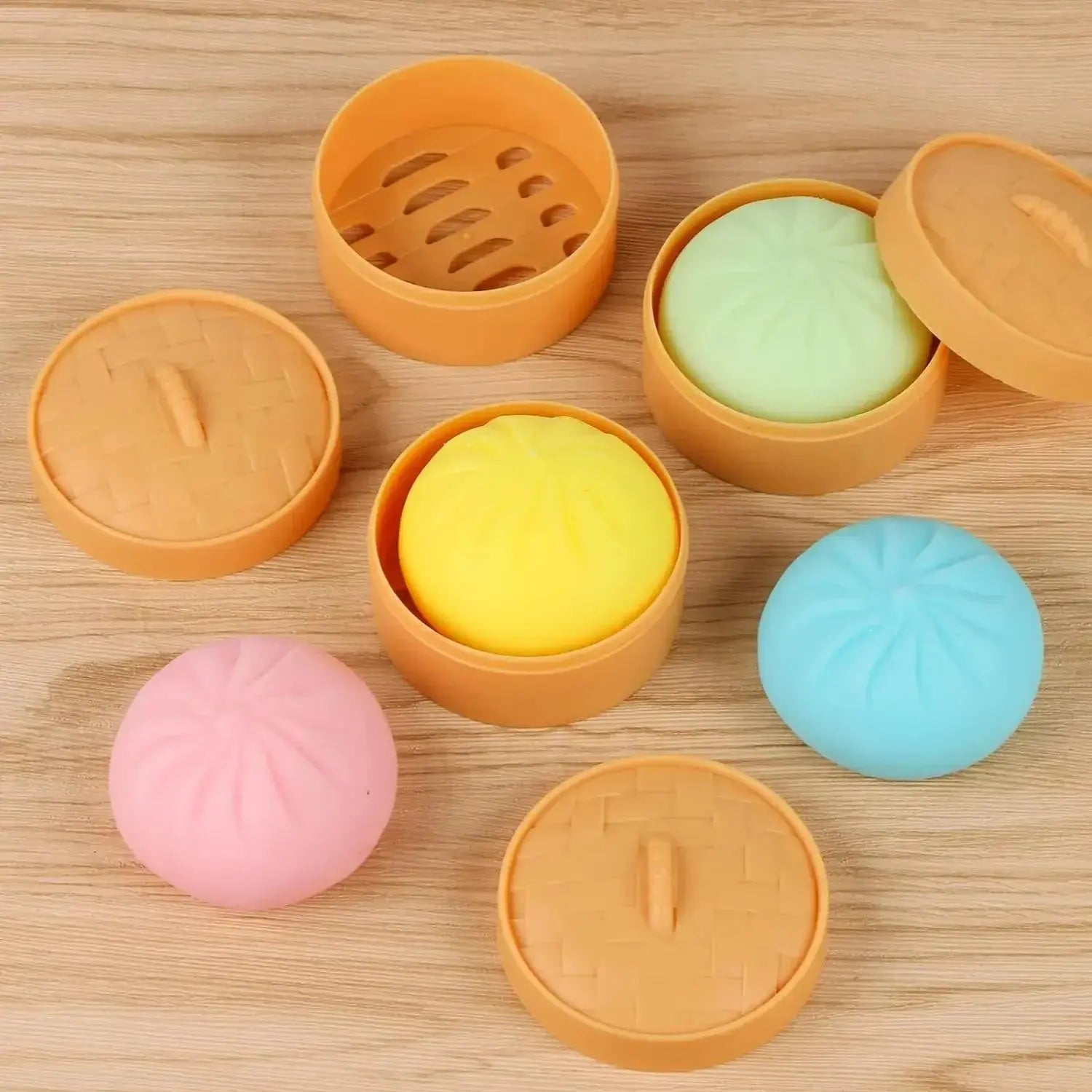 Squishy Buns Fidget Toy Anti-Stress Slow Rising Fruit Pinch Squeeze Stress Reliever Funny Pressure Reducer Prop theelegancejewellery