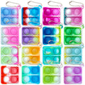 10/20pcs Mini Pop Keychain Toddler Sensory Fidget ToysStress Relief Toys for Kids Birthday Party Favors Classroom Prizes
