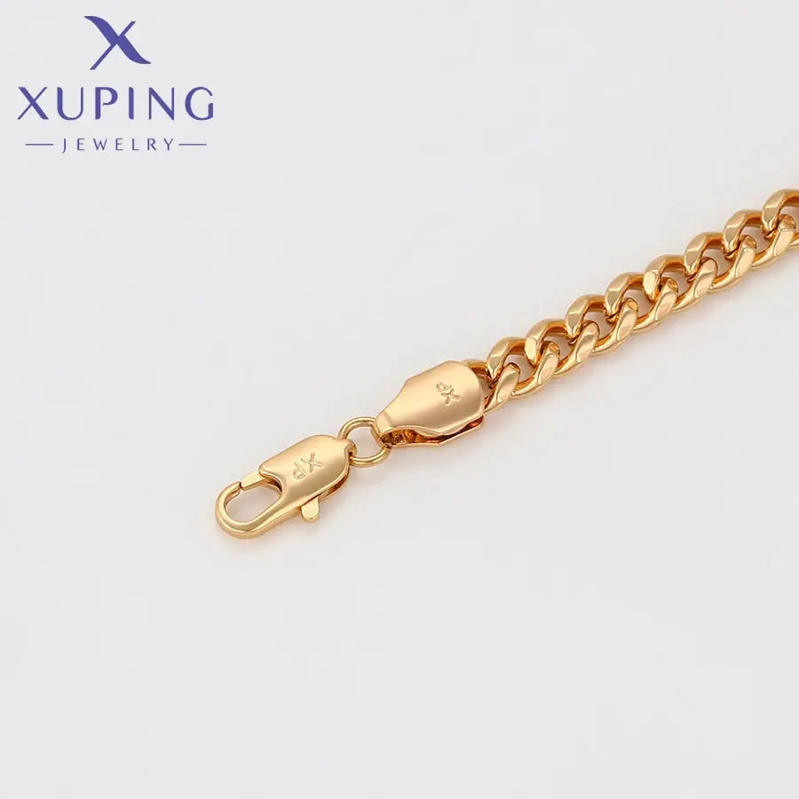 Xuping Jewelry Fashion New Arrival Gold Color Bracelet Necklace Jewellery Set for Women Classic Banquet Gift  X000984414 theelegancejewellery