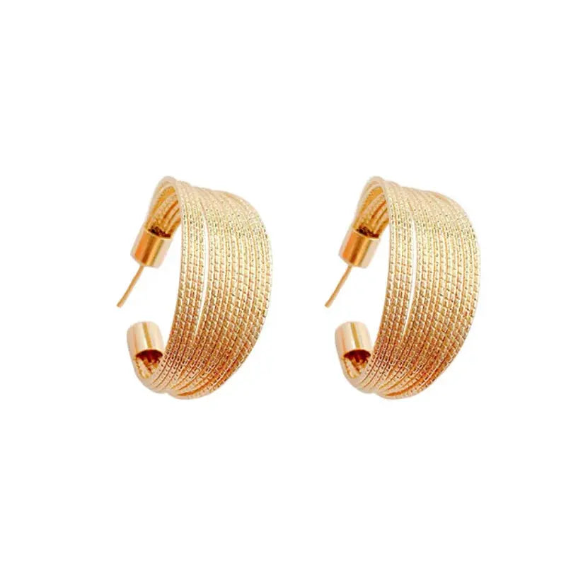 New Fashion Trend Unique Design Elegant Delicate Retro Exaggerated Multilayer Stud Earrings Women Jewelry Party Gifts Wholesale theelegancejewellery